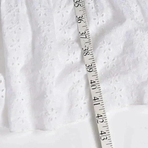 Vintage Y2K Bebe White Eyelet Midi Dress Boho Cotton Size Large - Picture 10 of 10